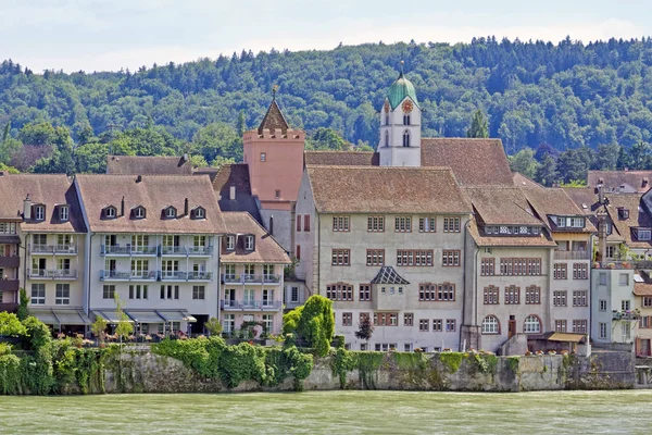 Widok Niemieckiej Reinfelden Przez Rhine Miasta Tej Samej Nazwie Szwajcarii — Zdjęcie stockowe