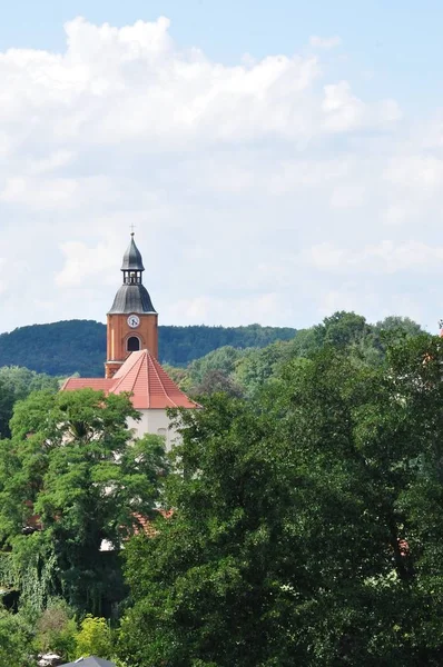 Över Kyrkan Buckow — Stockfoto