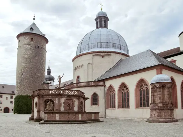 Κάστρο Που Ονομάζεται Φρούριο Marienberg Βρίσκεται Στην Βαυαρία Γερμανία — Φωτογραφία Αρχείου