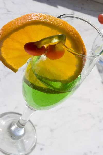 Glass Cold Drink Lemon Mint — Stock Photo, Image