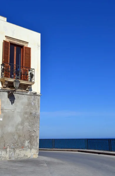 Balcone Con Vista Sul Mare Siracusa — Foto Stock