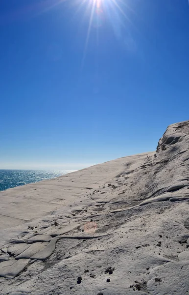 Randonnée Pédestre Sur Scala Dei Turci Une Montagne Calcaire Sicile — Photo