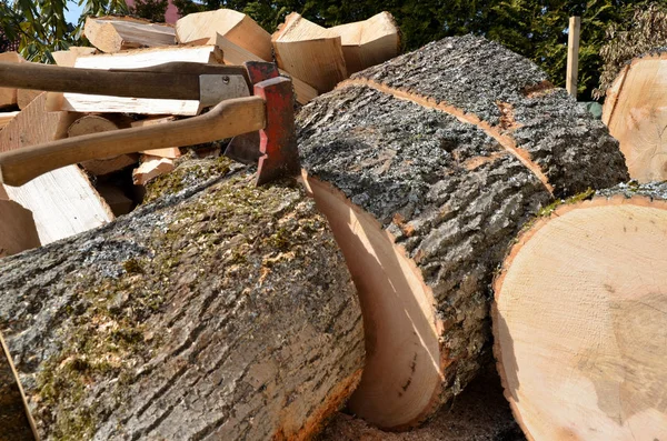 Chopped Firewood Wooden Material — Stock Photo, Image