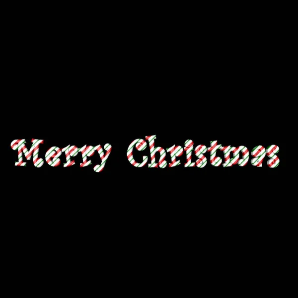 Eine Typografie Für Frohe Weihnachten Zuckerrohrstil — Stockfoto