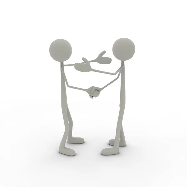 Two Figures Shaking Hands Arms — Stock Photo, Image