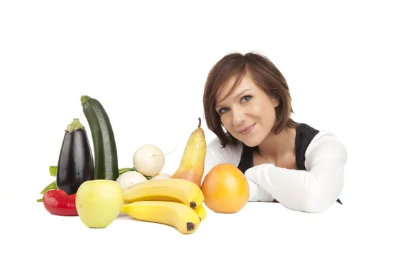 Ernährungswissenschaftlerin Gesundheit Obst Gemüse — Stockfoto