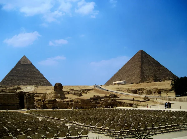 Pyramide Von Gizeh Und Die Sphinx — Stockfoto