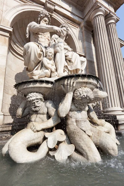 Fountain Front Albertina Vienna Monument Landmark Capital Stock Picture