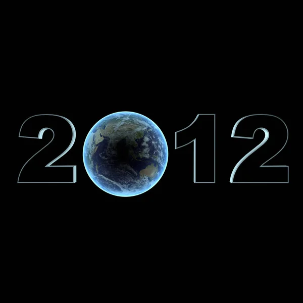 Typography 2012 Terrestrial Globe — Stock Photo, Image