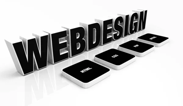 Web Design Portfolio Concept Black — Stock Photo, Image