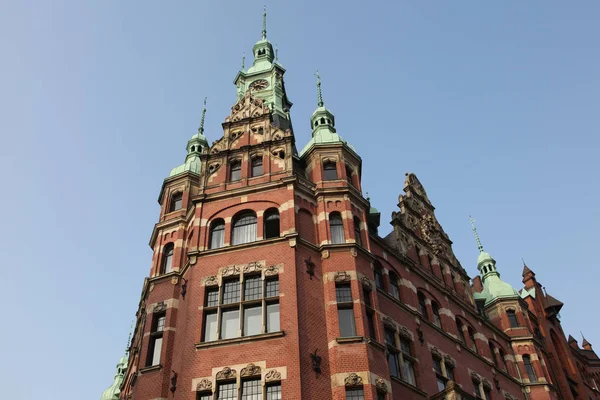 Edifício Palaciano Distrito Depósito Hamburgo — Fotografia de Stock