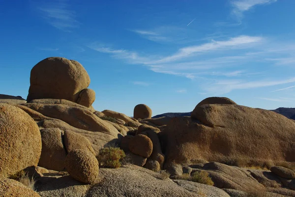 Temprano Mañana Luz Del Sol Las Rocas Parque Nacional Joshúa — Foto de Stock