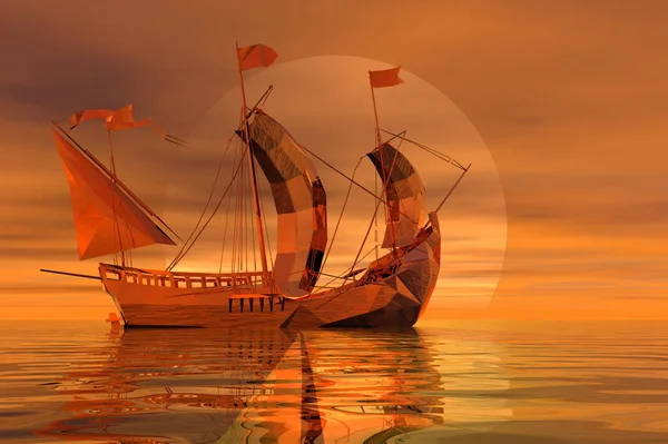Malerischer Blick Auf Das Segelschiff — Stockfoto