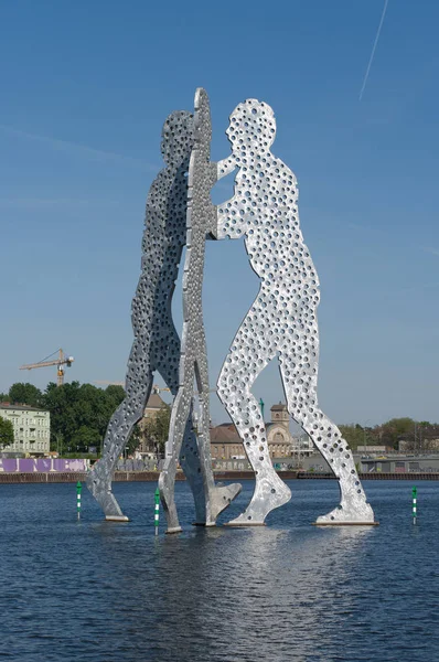 Molecule Man Escultura Diseñado Por Artista Americano Jonathan Borofsky Berlín — Foto de Stock