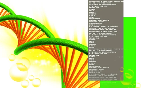 デジタル イラスト色の背景で Dna — ストック写真