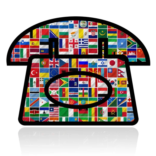 Bandeiras Mundo Ordenadas Alfabeticamente — Fotografia de Stock