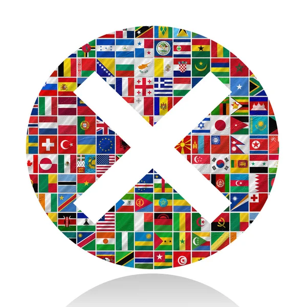 Alphabetically Sorted Flags World — 스톡 사진