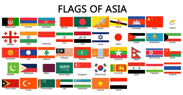 Kompletní Sada Vlajek Světa Řazených Abecedně Oficiálními Barvami — Stock fotografie