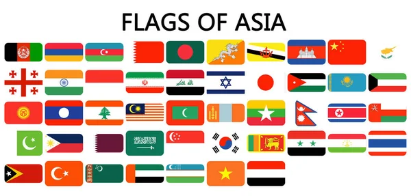 Conjunto Completo Bandeiras Mundo Ordenadas Alfabeticamente Com Cores Oficiais — Fotografia de Stock