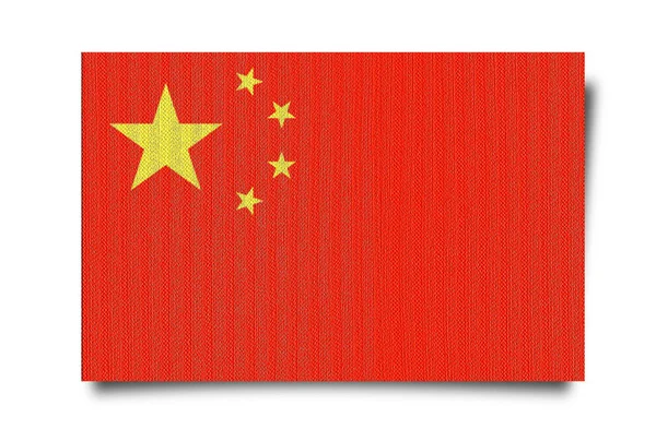 China Flagge Auf Weißem Hintergrund — Stockfoto