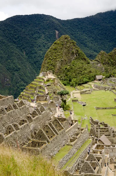 Pohled Horní Část Zříceniny Machu Picchu — Stock fotografie