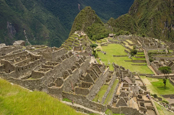 Zříceniny Inca Site Machu Picchu Peru Unesco Světového Dědictví Jeden — Stock fotografie