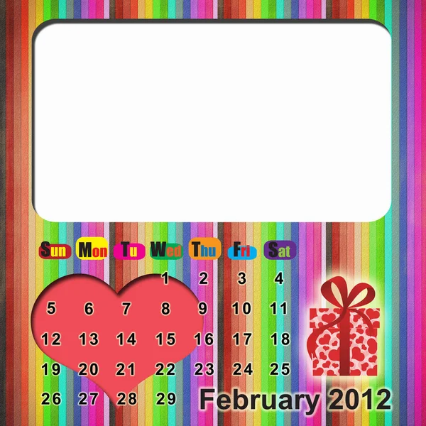 Kalendarz 2012 Musujących Serc — Zdjęcie stockowe