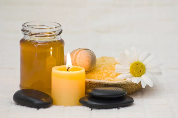 Bath Salt Honey Chamomile — Stock Photo, Image