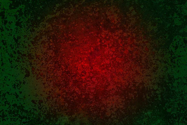 Дифузна Червона Вогняна Куля Чорному Зеленому Тлі Радіальною Історією — стокове фото