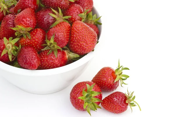 Frische Erdbeeren Einer Schüssel — Stockfoto