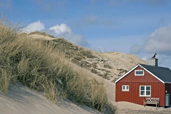 Rött Hus Sanddynerna — Stockfoto