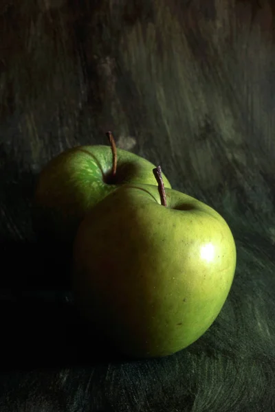 apples isolated on painted background