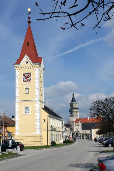 Wallsee Stadshus Och Slott — Stockfoto