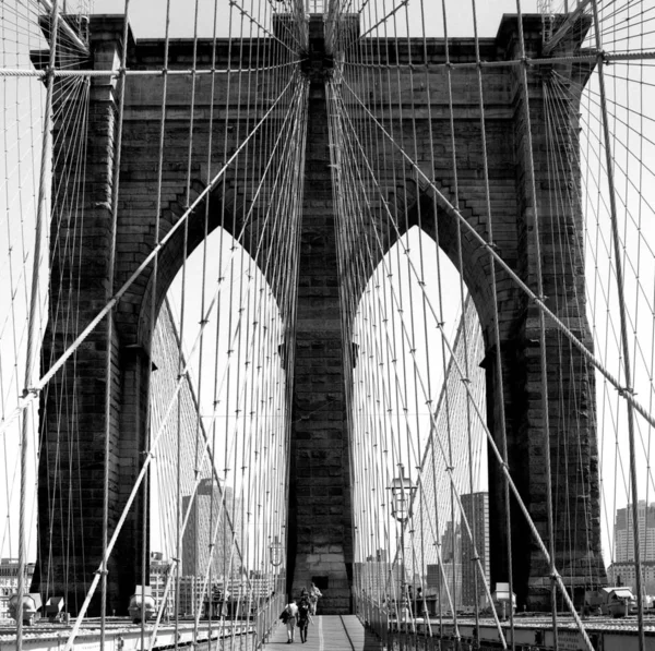 Нью Йорк Бруклинский Мост — стоковое фото