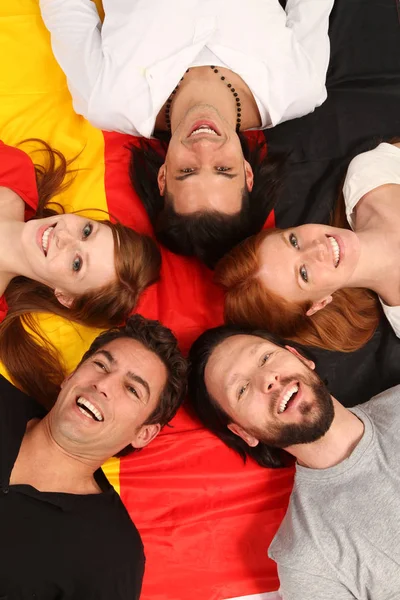 Group Germany Fans — Stock Photo, Image