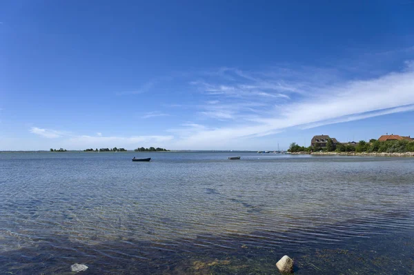 View Bay Orther Reede Lemkenhafen Fehmarn Island Baltic Sea Schleswig — стоковое фото