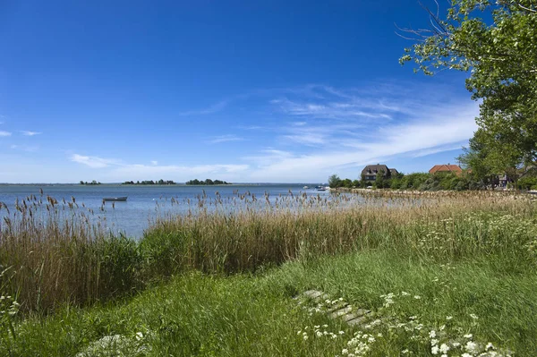 Uitzicht Baai Orther Reede Lemkenhafen Fehmarn Eiland Baltische Zee Sleeswijk — Stockfoto