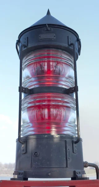 Red Warning Light Fairway — Stock Photo, Image