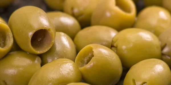 Green Olives Stone — Stock Photo, Image
