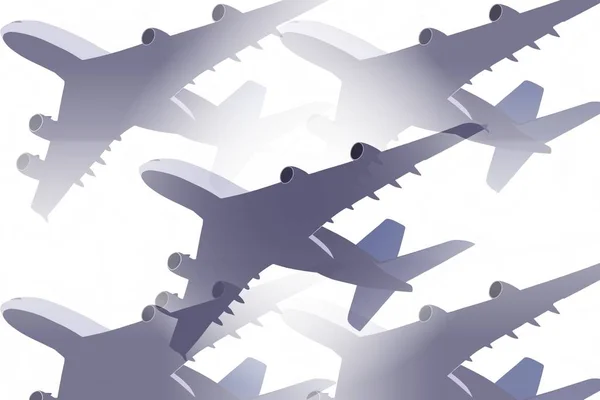 Векторная Иллюстрация Пассажирского Самолета — стоковое фото