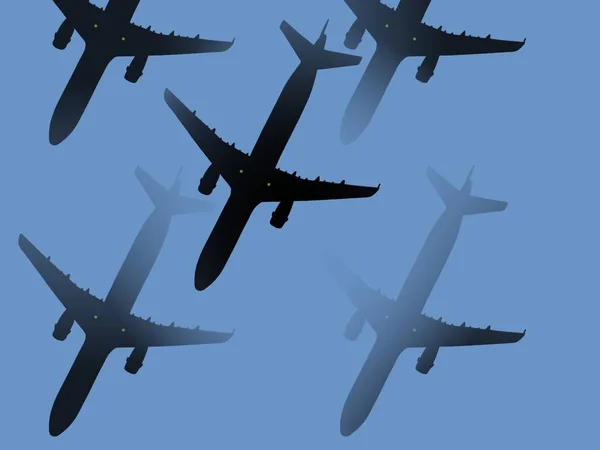 Repülőgép Ikon Vektor Illusztráció — Stock Fotó