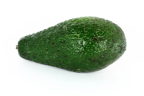 Einzelne Avocadofrucht Isoliert Auf Weißem Hintergrund — Stockfoto