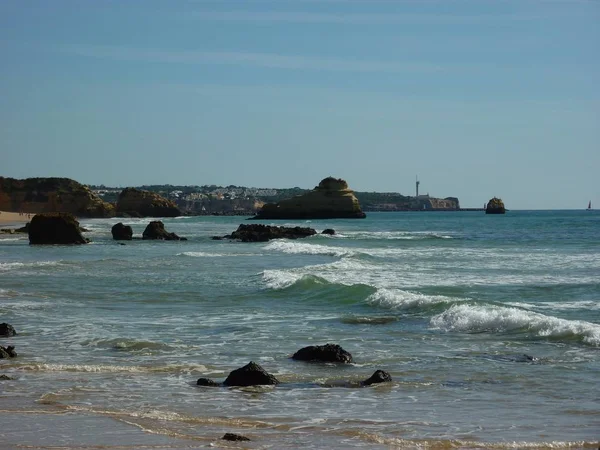 Wellen Von Blauem Meerwasser Natur Und Reisen — Stockfoto