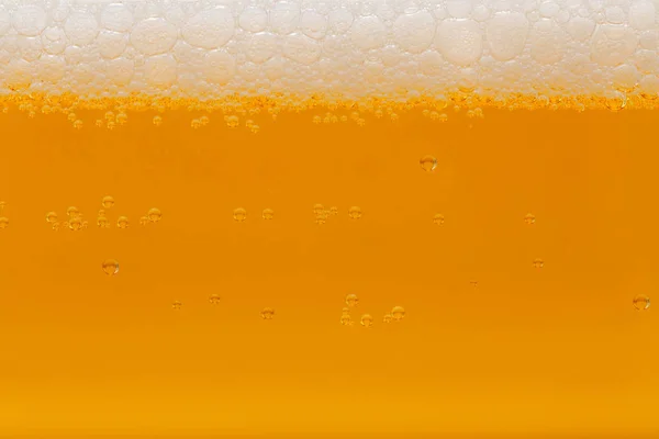 Cerveja Fria Close Com Espuma Bolhas — Fotografia de Stock