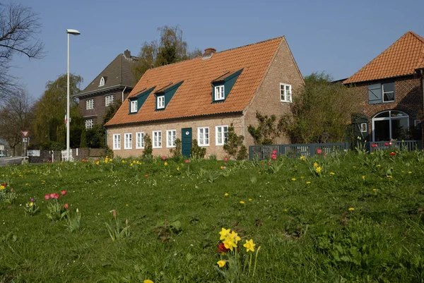 Dom Murowany Holtenau Kiel Szlezwik Holsztyn Niemcy — Zdjęcie stockowe