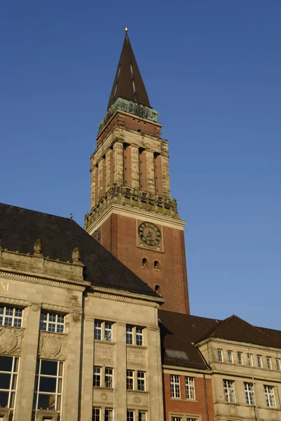 Torre Del Ayuntamiento Kiel Schleswig Holstein Alemania — Foto de Stock