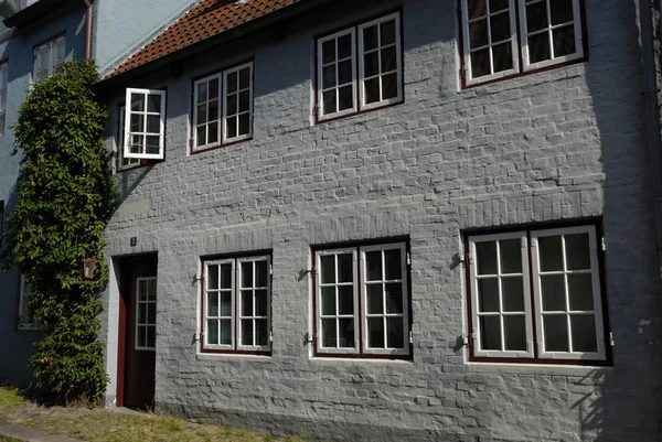 Hus Oluf Samson Gäng Flensburg Schleswig Holstein Tyskland — Stockfoto