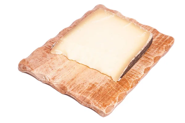 Queso Grueso Francés Una Tabla Madera —  Fotos de Stock