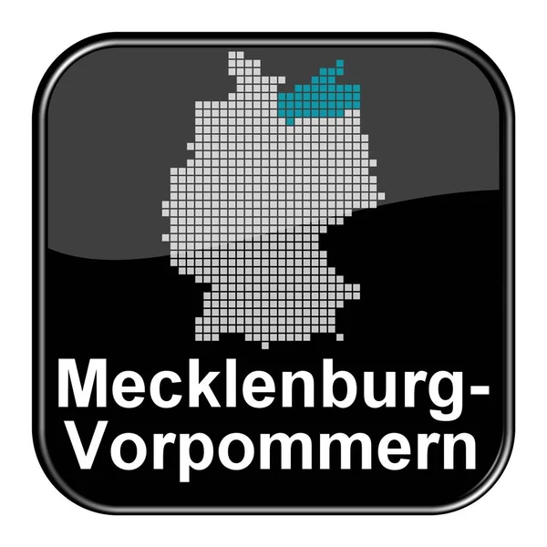 Fényes Gomb Fekete Mecklenburg Nyugati Pomeránia — Stock Fotó