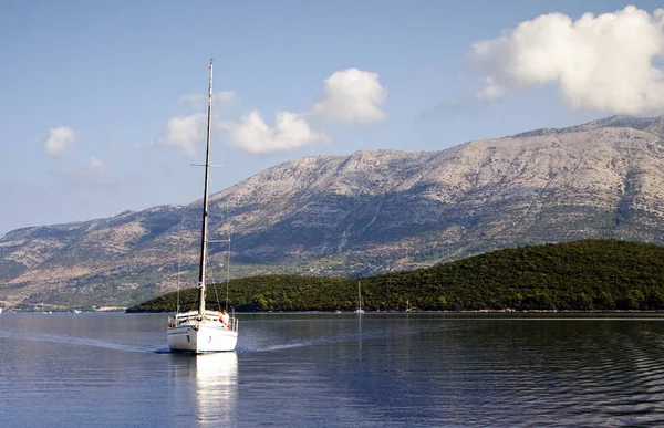 Ένα Πανέμορφο Πανόραμα Που Λαμβάνονται Από Βάρκα Στην Κροατία Θαλασσινό — Φωτογραφία Αρχείου